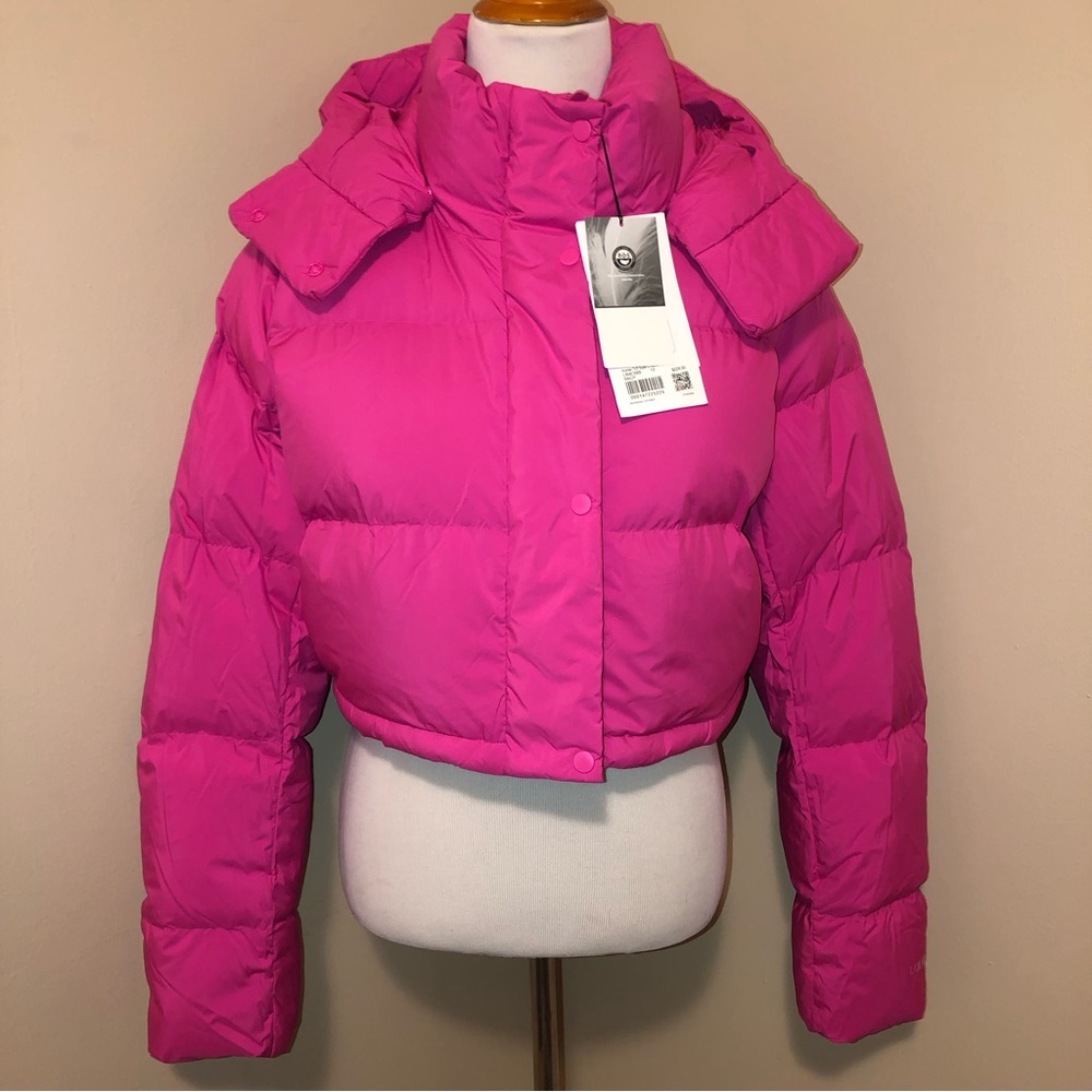 Lululemon NWT Sonic Pink,Wunder Puff Super Cropped Down Jacket,Size-10